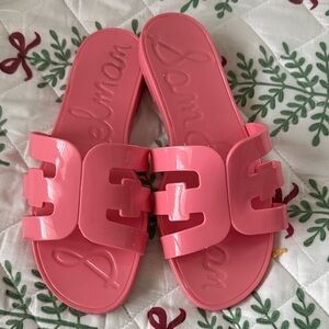 Sam Edelman Vibrant Pink Slide Sandals